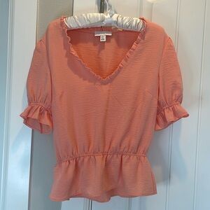 Top shop by Nordstrom coral blouse size 2